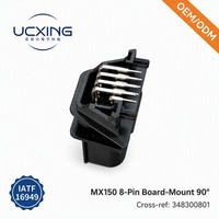 Connecteur mâle MX150 348300801, angle droit 90 degrés, 8 broches, pas de 3,5 mm, contacts en alliage de cuivre 15A, connecteur étanche pour câblage automobile
