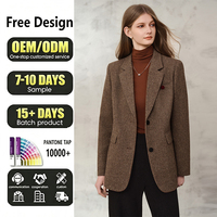 Manteau en laine sur mesure de haute qualité pour femme, coupe ajustée, idéal pour le bureau, tenue professionnelle, décontractée ou habillée