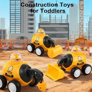 IOMDRWU Construction <b>Toys</b> 3+ Years Old Press Go Engineering Friction Inertia Car Boys Kids Toddlers <b>Trailer</b> Model MC02-5 - Product Image 4