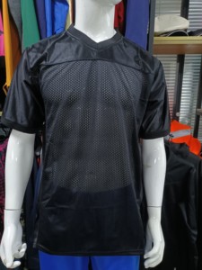 Camiseta 100% Poliéster de Secagem Rápida com Impressão Personalizada, Camiseta Masculina de Gola V, Camiseta de Futebol Masculina, Camiseta Preta, Camiseta Sublimada, Uniforme - Product Image 2