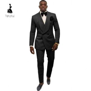 Completo da Matrimonio YZ in Due Pezzi, Giacca Formale Slim Fit Taglie Grandi, Personalizzabile per Uso Aziendale - Product Image 2