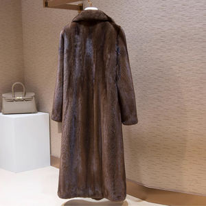 Abrigo de piel de visón natural clásico para mujer Precio al por mayor de fábrica de piel de Marta Real - Product Image 2