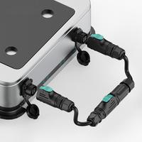 Connecteur industriel électrique M12 mâle-femelle à connexion rapide, boîtier en plastique PBT 94V0