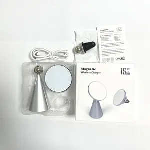 חיווי LED 15W QC3.0 מהיר טעינה מגנט אלחוטי מטען Pad עבור iphone 13, טלפון שולחן מעמד מגנטי רכב אלחוטי מטען