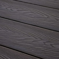 Planches de terrasse en WPC pour extérieur, grain de bois naturel en relief 3D, revêtement de sol imperméable