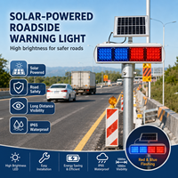 Lampu Strobo Surya Merah Biru Super Terang Perlindungan IP65 Visibilitas 360 Derajat Lampu Peringatan LED Berkedip Keselamatan Jalan Malam Hari