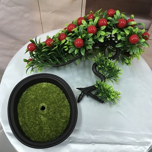 Yiyi 24cm Plantas decorativas de imitación Plantas artificiales pequeñas bonsái <span class=keywords><strong>con</strong></span> frutas - Product Image 6