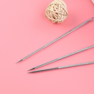Double-ended stainless steel acne needle, 82mm, pimple <b>extractor</b>, <b>blackhead</b> needle, small steel needle. - Product Image 2