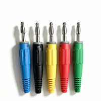 Connecteur de câblage électrique 4 mm à fiche banane, 5 couleurs, en laiton nickelé, pour test de multimètre, borne de soudure