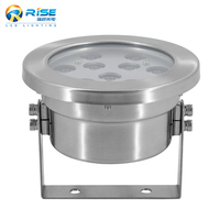 Projecteurs LED sous-marins personnalisés avec contrôle DMX RGB, éclairage de piscine avec indice de protection IP68, corps en acier inoxydable, DC24V pour l'éclairage de piscine