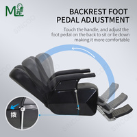 Fauteuil de Barbier Réglable Hydraulique en Cuir Durable avec Piètement Métallique pour Salon et Atelier
