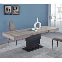 Table à manger relevable multifonctionnelle de luxe moderne, design Wabi Sabi, meubles rétractables en bois et métal pour la maison