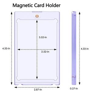 Porte-cartes magnétique 35PT, protection UV, protège-cartes sportifs transparents à chargement par le haut - Product Image 2