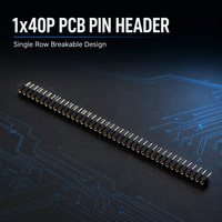 Bande de connecteurs femelles à pas de 2,54 mm, 40 broches, à trous ronds, plaquée or, pour achats en gros et commandes d'exportation