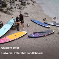 Planche de SUP gonflable tout-terrain de 305 cm avec système à 3 ailerons pour le surf et le ski nautique