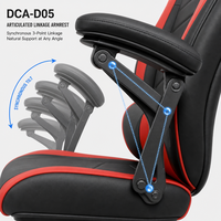 Kursi Gaming dengan Sandaran Tangan Artikulasi Sinkron 3 Titik, Kursi Gaya Balap untuk Esports dan Gaming