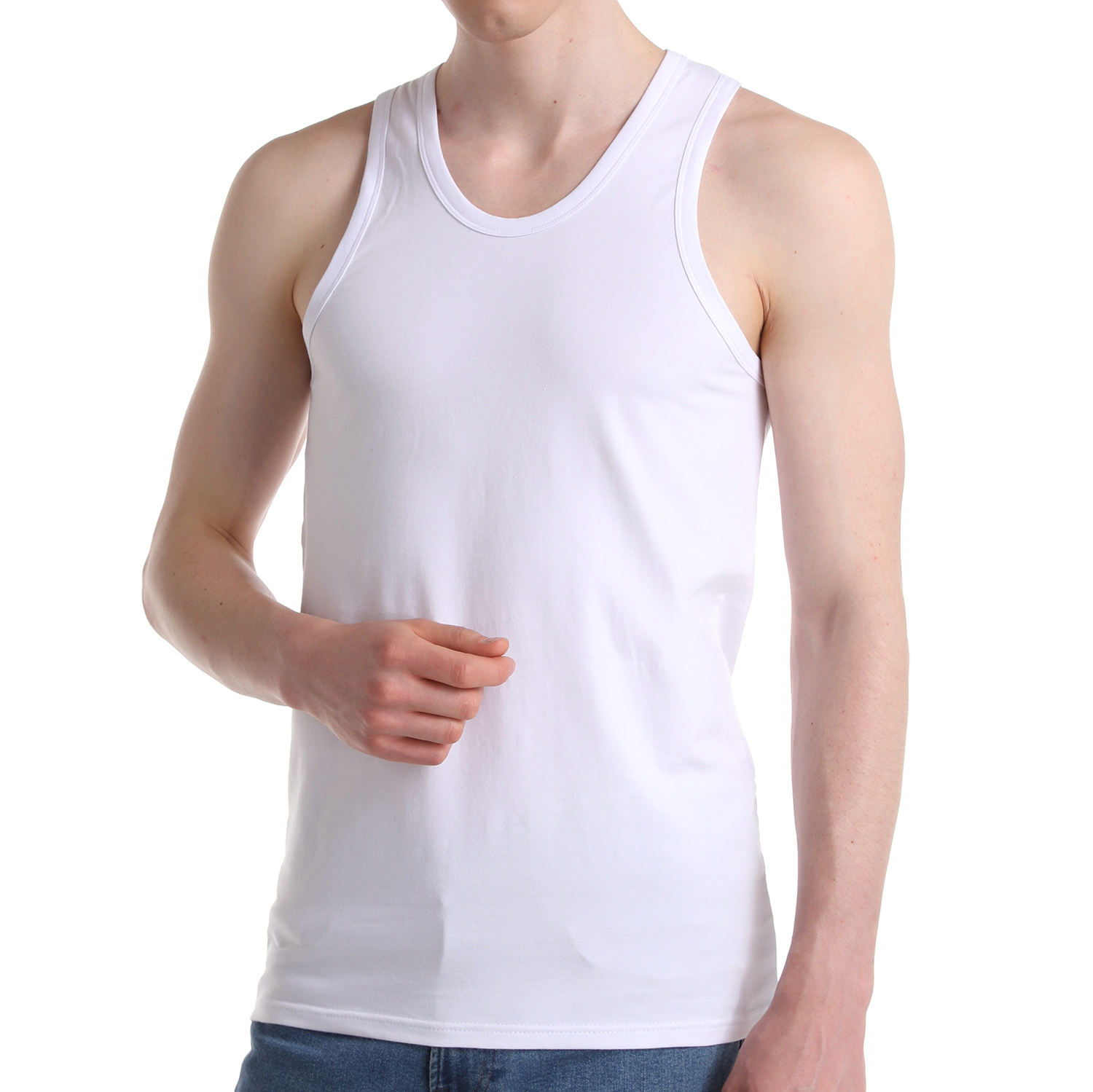 plain white vests bulk