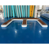 Plateforme flottante gonflable en forme de E pour bateau à moteur et jet ski, 4x3m, quai modulaire pour jet ski, quai flottant, vente directe d'usine