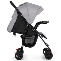 Poussette pliante légère Loopingfun avec cadre en acier inoxydable pour bébés de 0 à 36 mois, système de voyage facile à pousser