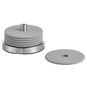 Zeller Presente Glas-Untersetzer Edelstahl / Silikon 6cm Ø 10cm Grau 7teilig - Product Image 1