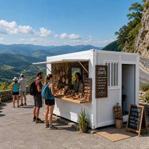 Tienda Móvil <span class=keywords><strong>Comercial</strong></span>, Tienda Minorista, Cafetería, Bar, Casa Contenedor Prefabricada, Impermeable, Resistente al Viento, Moderna, Modular - Product Image 2