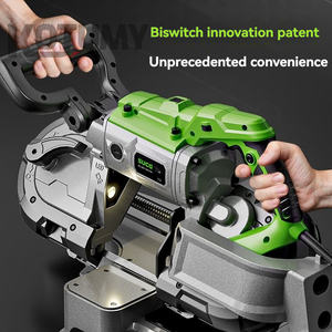 Mesin gergaji pita Horizontal baja tahan karat, elektrik multi-fungsi untuk penggunaan rumah efisien logam & pemotong kayu pekerjaan kayu - Product Image 5