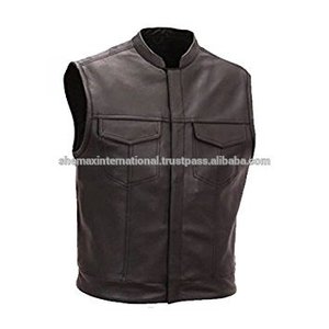 Chaleco de cuero de vaca de lana pura para hombre Shemax, transpirable y resistente al viento, ropa exterior - Product Image 3