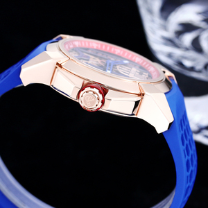 Montre mécanique automatique Jacob Co Epic X Barcelona Football pour homme, bracelet en caoutchouc, cadran à aiguilles, réserve de marche, répétiteur, boîtier de luxe - Product Image 6