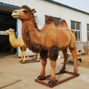 맞춤형 고시뮬레이션 실물 크기 실리콘 스틸 애니매트로닉 낙타 동물 모형 실내/외 학교 놀이터 놀이공원 - Product Image 2