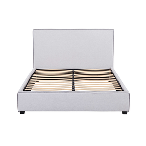 Couvre-chef en tissu <span class=keywords><strong>gris</strong></span> clair, mobilier de chambre à coucher de luxe de haute qualité, <span class=keywords><strong>lit</strong></span> double moderne dernière mode - Product Image 1