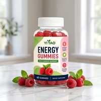 Gomitas Energéticas con Complejo de Vitamina B de Marca Privada/OEM ODM, Extracto Natural de Plantas, Suplemento Deportivo, Vegano, Sin Gluten