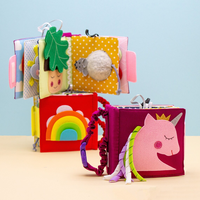 Jouet éducatif sensoriel Montessori pour les tout-petits 3D Animal Busy Book cadeau de Noël feutre livre silencieux pour garçons et filles