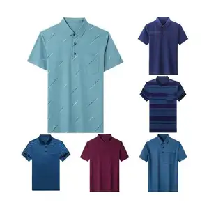 Высококачественная футболка-поло, производственная компания, полосатая футболка с коротким рукавом для гольфа, мужские рубашки-поло