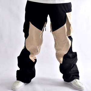 Pantalon de neige personnalisé style super ample, respirant, isolé, coupe-vent, imperméable, tissu à séchage rapide, poches cargo zippées, hiver - Product Image 1