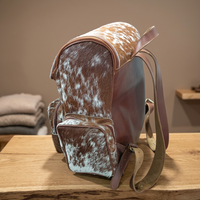 Sac à dos en cuir et fourrure, motif floral gaufré, couleur camel, style bohème, à franges, imprimé animal, fermeture éclair, usage quotidien, pour femme, bandoulière unique, haute qualité