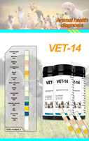 Kit de prueba de animales para uso doméstico Tiras de reactivo de análisis de orina animal VET-14