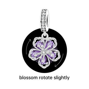 Cross-border spot white <b>copper</b> non-fading flower pendant, original niche high-end DIY <b>bracelet</b> accessory - Product Image 4