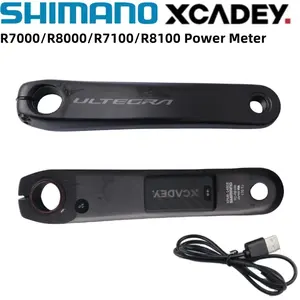 Pour <span class=keywords><strong>Shimano</strong></span> XCADEY X-POWER mètre 170MM manivelle GPS ANT pour Bluetooth <span class=keywords><strong>105</strong></span> R7000 ULTEGRA R8000 11S R7100 R8100 12S route en alliage droit - Product Image 2