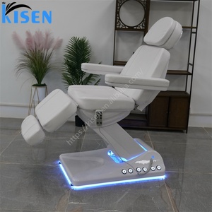KISEN Salon Furniture <b>Electric</b> Massage Bed Facial Bed Professional Medical Beauty Bed Treatment Bed with LED and Foot Control - Product Image 5
