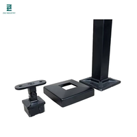 Support de main courante d'escalier réglable en acier inoxydable 304 316, finition satinée noire moderne ou noire mate