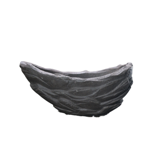 Ceramic Bonsai <b>Pot</b> Irregular Moon Shape Creative Desktop Planter Classic Rugged Style - Product Image 5