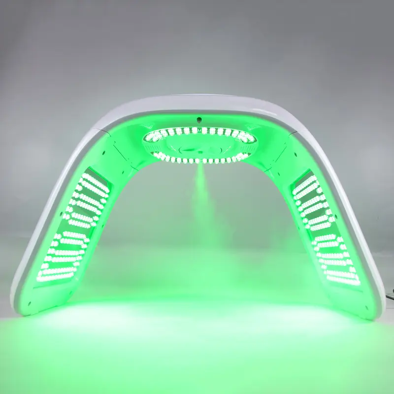 UV light ems 8 photon colors green cold nano spray cura del viso ringiovanimento della pelle led light therapy machine