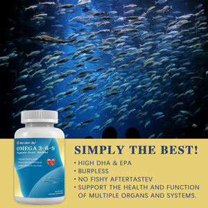 Capsules molles d'oméga 3 6 9, haute pureté EPA <span class=keywords><strong>DHA</strong></span>, végétaliennes, complément alimentaire pour la santé du cœur et du cerveau, certifié ISO Halal - Product Image 6