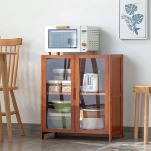 Entryway Bàn Phục Vụ Tiệc Buffet 2 Tầng Bằng Tre Tự Nhiên Bán Buôn Cho Máy Nướng Bánh Mỳ Bình Cà Phê - Product Image 2