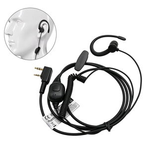 Écouteur PTT professionnel 2 broches pour talkie-walkie, casque antibruit noir, accessoire de communication discret pour Kenwood Baofeng - Product Image 1