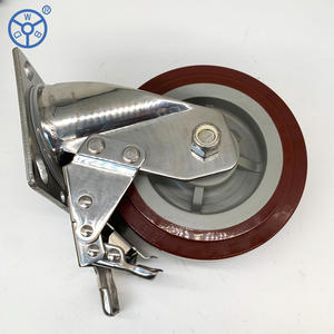 WBD Langlebiger Fabrik preis Edelstahl <span class=keywords><strong>Heavy</strong></span> <span class=keywords><strong>Duty</strong></span> <span class=keywords><strong>Caster</strong></span> PU Material PP Core <span class=keywords><strong>Caster</strong></span> Wheels - Product Image 6