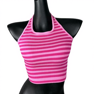Top Corto sin Mangas para <span class=keywords><strong>Mujer</strong></span>, Estilo Chaleco Ajustado con Cuello Halter - Product Image 1