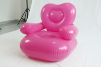 Canapé gonflable en PVC transparent rose personnalisé avec dossier en forme de cœur, fauteuil d'extérieur pour salon et séjour