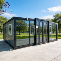 Casa Contenedor Prefabricada Expandible de 40 y 20 Pies con Panel Solar, 1, 2, 3, 4, 5 Dormitorios, Plegable, en Venta, Casa Modular, Granny Flat