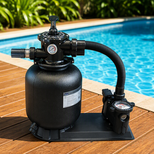 Système de filtration de <span class=keywords><strong>piscine</strong></span> avec <span class=keywords><strong>filtre</strong></span> à <span class=keywords><strong>sable</strong></span> à montage supérieur PIKES, avec pompe, en plastique, installation facile, utilisation en extérieur - Product Image 1